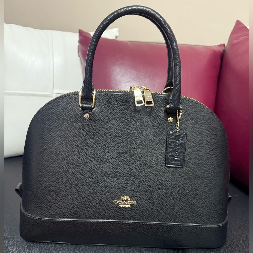 BRAND NEW! Coach Women's Crossgrain Sierra Leather Satchel